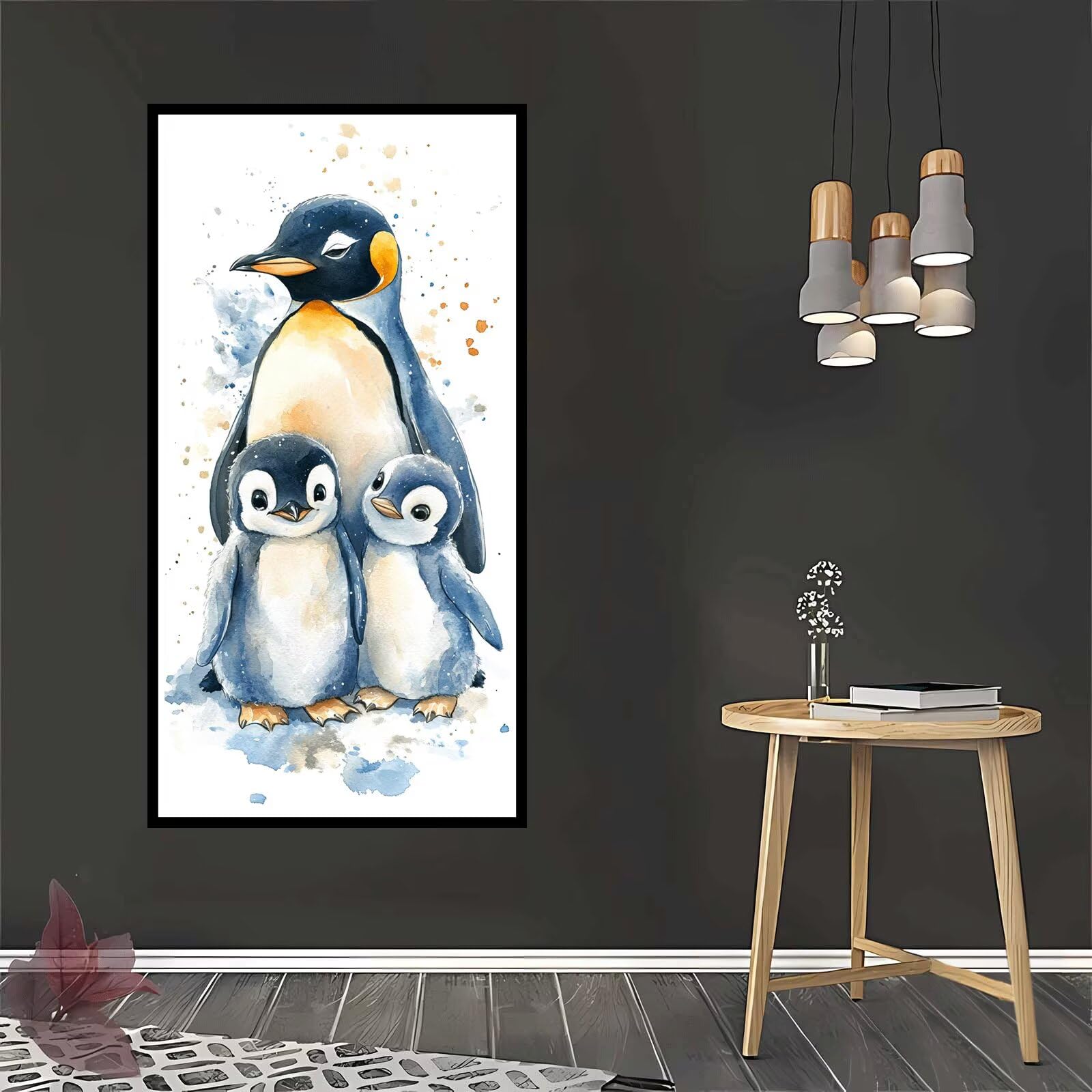Peinture a Numero Penguin Painting by Numbers Adult Kits Cute